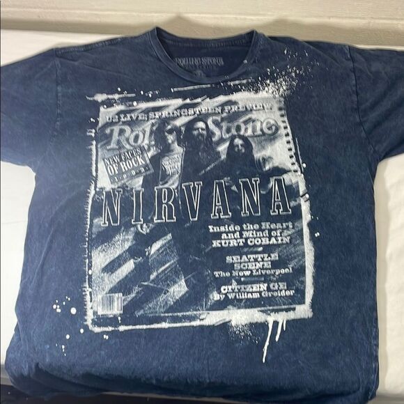 Rolling Stones Collection Nirvana Blue Tee T-Shirt Size XL - Picture 1 of 5